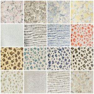 NEW 16 Large Watercolor Abstract & Dotted Designs Crafts Wallpaper Sample Sheets
